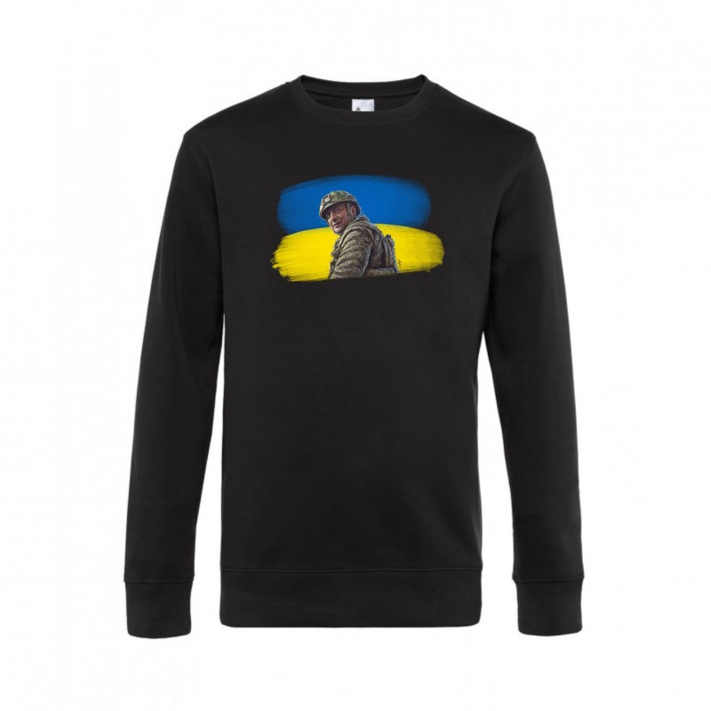 Premium kokybės džemperis be gobtuvo „Ukrainos herojus“